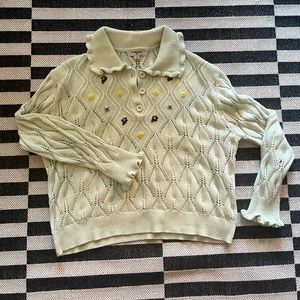 Sandy liang knit floral sweater